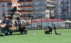 Sinop’ta sel nedeniyle elektriği kesilen köylere helikopterle jeneratör götürüldü