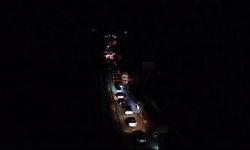 Trafik yoğunluğu arttı! Çorum-Ankara karayolu dronla görüntülendi