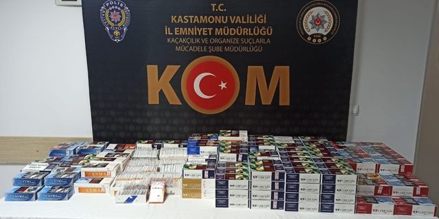Kastamonu’da kaçak tütün operasyonu: 42 bin 400 adet sahte makaron ele geçirildi