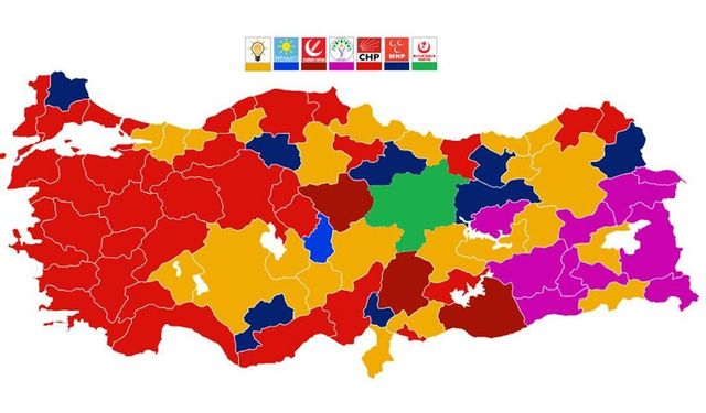 Samsun’da 17 ilçe, 6 parti ve 1 bağımsız aday arasında dağıldı