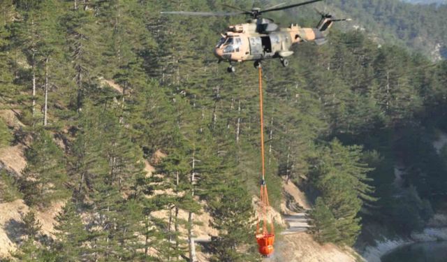 Bolu’daki yangına havadan 775 ton su atıldı