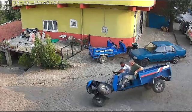 Ereğli’deki patpat kazası güvenlik kamerasına yansıdı