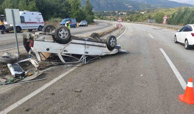 Kontrolden çıkan otomobil takla attı: 2’si çocuk 5 yaralı