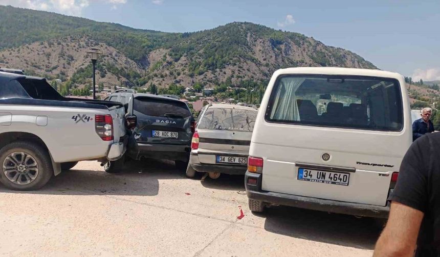 Giresun’da zincirleme trafik kazası: 1 yaralı